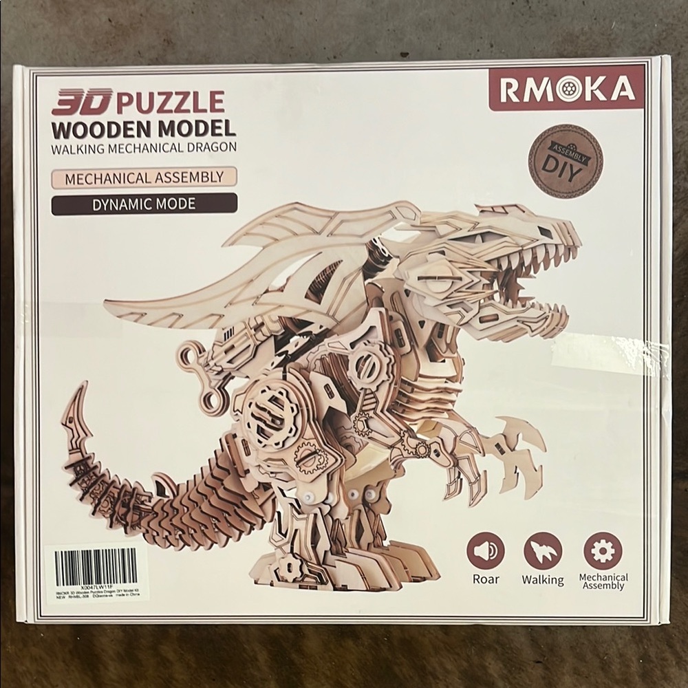 RMOKA 3D Puzzle Wooden Mechanical Dragon - Picture 1 of 5